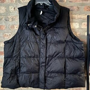 Eileen Fisher Woman 3X Black Down Quilted Puffer Vest